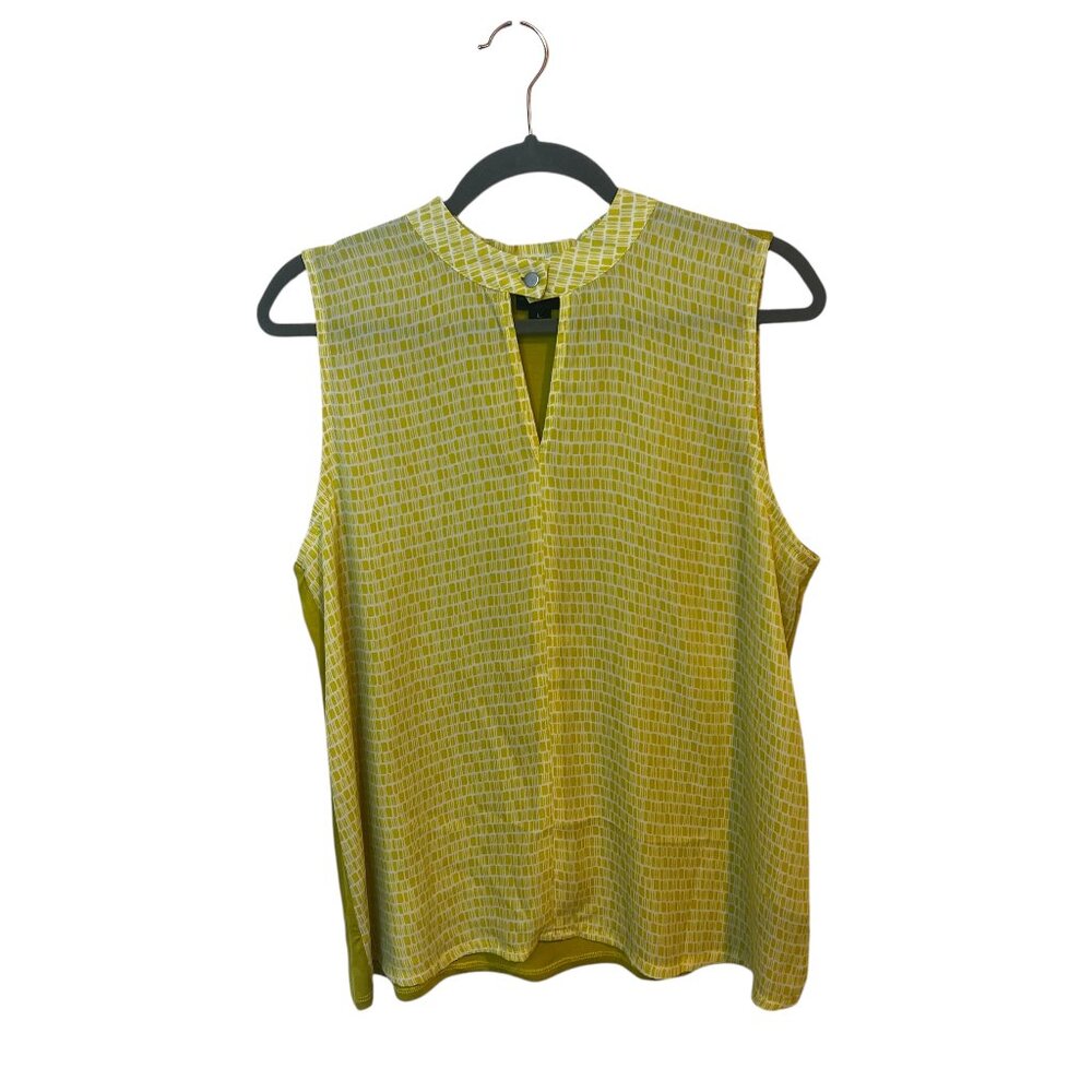 Worthington Lime Green Sleeveless Blouse Size Large